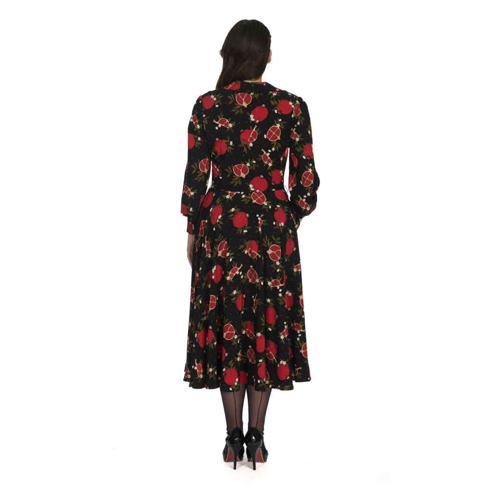 Banned - Pomegranate Flare jurk - Zwart